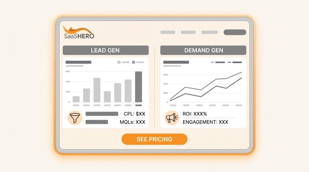 B2B SaaS Lead Gen vs Demand Gen: Transparent Pricing 2026