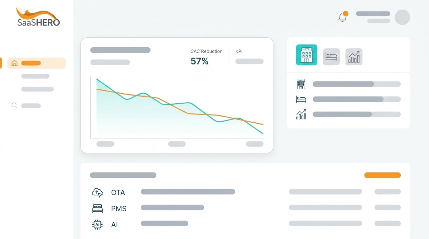 Hospitality Tech SaaS Marketing: 9 Tactics to Cut CAC 57%